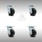 Service Caster 4 Inch SS Polyolefin Swivel Caster Set with Roller Bearing and Swivel Lock SCC SCC-SS30S420-POR-BSL-4 - alternate 1